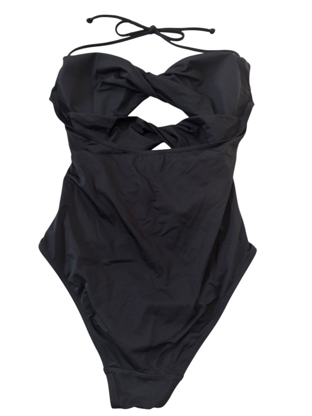 Vintage Victoria's Secret Halter Cut-Out One Piece Black Swimsuit Size Small - Picture 4 of 8